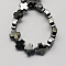 Non-magnetic Synthetic Hematite Beads Strands, Grade A, Greek Cross, Black, 10x10x4mm, Hole: 1mm
