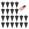 20Pcs 201 Stainless Steel Pendants, Triangle, Electrophoresis Black, 14.5x8.5x3mm, Hole: 1.4mm