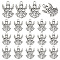 80Pcs Tibetan Style Alloy Pendants, Cadmium Free & Lead Free, Angel Charm, Antique Silver, 20x14x1mm, Hole: 1.5mm