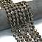 Natural Red Snowflake Obsidian Beads Strands, Faceted Hexagonal Cut, Flat Round, with Seed Beads, 8x5mm, Hole: 0.8mm, about 36pcs/strand, 15.16''~15.24''(38.5~38.7cm)