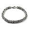 Non-Tarnish 201 Stainless Steel Rope Chain Bracelet, 304 Stainless Steel Clasps, Stainless Steel Color, 8-1/2 inch(21.7cm)
