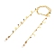 Brass Eyeglasses Chains, Neck Strap for Eyeglasses, with Brass Enamel Charms, 304 Stainless Steel Lobster Claw Clasps and Rubber Loop Ends, Star & Moon & Flower, Colorful, Golden, 29.13 inch(74cm)