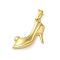 PVD Vacuum Plating 304 Stainless Steel Pendants, High Heel Charm, Golden, 21x30x5mm, Hole: 8x3.5mm