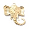 PVD Vacuum Plating 304 Stainless Steel Pendants, Elephant Charm, Real 18K Gold Plated, 31x26x5mm, Hole: 2.5mm