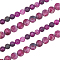 2 Strands 2 Style Natural Gemstone Round Beads Strands, Imitation Charoite, Frosted, Dyed, 1 strand/style