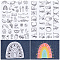 CRASPIRE 66Pcs A-Z Letters Flowers Mushroom Water Soluble Embroidery Patterns Stabilizers Hand Sewing Stick and Stitch Transfers Fabric Wash Away Pre-Printed Self Adhesive for Bags Cloth Sewing Lovers