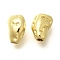 Rack Plating Nuggets Brass Beads, Long-Lasting Plated, Lead Free & Cadmium Free, Real 18K Gold Plated, 8.5x5.5x4.5mm, Hole: 1.4mm
