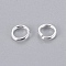 304 Stainless Steel Jump Rings, Open Jump Rings, Silver Color Plated, 18 Gauge, 6x1mm, Inner Diameter: 4mm