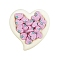 Heart Food Grade Eco-Friendly Silicone Beads, DIY Necklaces Making, Pearl Pink, 28x24mm