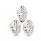 Tibetan Style Alloy Beads, Oval, Cadmium Free & Lead Free, Platinum, 19x12x4mm, Hole: 1.2mm, about 430pcs/1000g