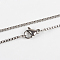Tarnish Resistant 304 Stainless Steel Box Chain Necklace Making, with Lobster Claw Clasps, Stainless Steel Color, 17.7 inch(45cm)