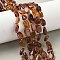 Natural Amber Beads Strands, Nuggets, with Seed Beads, 8.5~11x7~8x3.5~4.5mm, Hole: 0.7mm, about 35~37pcs/strand, 15.35~15.55 inch(39~39.5cm)