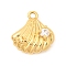 Brass Micro Pave Cubic Zirconia Charms, Nickel Free, Real 18K Gold Plated, Shell Shape, 14x13.5x6mm, Hole: 1.6mm