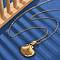 304 Stainless Steel Pendant Necklaces for Women, Real 18K Gold Plated, Shell Shape, 15.87 inch(40.3cm), Pendant: 21x20mm
