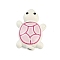 Spray Painted Alloy Beads with Glitter Sheet, Lead Free & Cadmium Free, Tortoise, White, 16.5x11x6.5mm, Hole: 1.5mm