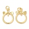 Rack Plating Brass Pendants, Long-Lasting Plated, Cadmium Free & Lead Free, with Jump Rings, Dragonfly Charms, Real 18K Gold Plated, 19x13x2.5mm, Hole: 3mm