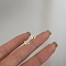 Alloy Earrings for Women, with 925 Sterling Silver Pin, Bowknot, 14.5mm
