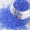 Glass Seed Beads, Transparent, Round, Light Blue, 12/0, 2mm, Hole: 1mm, about 6666pcs/100g