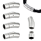 UNICRAFTALE 6Pcs Bayonet Clasps Stainless Steel Push Clasps Buckle Column Bayonet Necklace Clasps with Push Button Cord End Clasps Bayonet Clasps Connectors for Bracelets Jewelry Making
