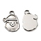 Non-Tarnish 304 Stainless Steel Charms, Manual Polishing, Christmas Theme, Santa Claus, Stainless Steel Color, 15x11x2mm, Hole: 2mm