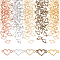AHANDMAKER 150 Pcs Heart Shape Connectors Charms, 5 Color Alloy Heart Link Charms with Double Loops, Hollow Connector Pendants for DIY Jewelry Bracelets Necklaces Keychain Making, 8x14.5mm