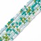 Electroplate Glass Beads Strands, AB Color Plated, Faceted, Abacus, Green, 3x2.5mm, Hole: 0.7mm, about 185pcs/strand, 17.32 inch(44cm)