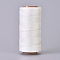 Waxed Polyester Cord, Micro Macrame Cord, Waxed Sewing Thread, Flat, White, 0.8mm, about 284.33 yards(260m)/roll