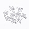 Tarnish Resistant 304 Stainless Steel Hollow Pendants, Flower, Stainless Steel Color, 14x11.5x0.8mm, Hole: 1mm