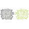 Carbon Steel Cutting Dies Stencils, for DIY Scrapbooking/Photo Album, Decorative Embossing DIY Paper Card, Word with Flower, Flower of Life Pattern, 9.7x7.8x0.08cm