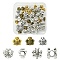 50Pcs 5 Styles Tibetan Styles Zinc Alloy Beads, Bees, Mixed Color, 9~11x9~12x4~10mm, Hole: 1~5mm, 10pcs/style