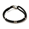 PU Leather Round Cord Multi-strand Bracelets, Constellation Alloy Bracelets for Women Men, Sagittarius, 8-1/4 inch(20.9cm)