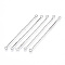 Brass Box Chain Tassel Links, Nickel Free, Platinum, 50x3x1mm, Hole: 1.4mm