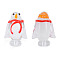 Handmade Lampwork Beads, No Hole, Penguin, Red, 24~26x17~19.5x10~11.5mm