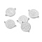 Anti-Tarnish 304 Stainless Steel Flat Round Connector Charms, Saint Benedict Cross Medal Links, Stainless Steel Color, 15x10mm, Hole: 1.5mm