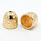 Shining Alloy campaniform Cord Ends, End Caps, Golden, 13x12.5mm, Hole: 1.5mm, Inner Diameter: 10mm