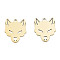 Ion Plating(IP) 201 Stainless Steel Charms, Halloween Style, Fox, Real 18K Gold Plated, 15x12.5x1mm, Hole: 1.2mm