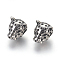 304 Stainless Steel Beads, Large Hole Beads, Leopard, Antique Silver, 14x10x10.5mm, Hole: 4mm