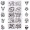 Tibetan Style Zinc Alloy Beads, Mixed Shapes, Antique Silver, 13.5x7x3cm, 100pcs/box