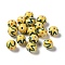 Handmade Porcelain Beads, Famille Rose Porcelain, Round, Yellow, 10mm, Hole: 1.6mm