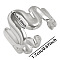 Irregular Wave Stainless Steel Cuff Ring for Women, Stainless Steel Color, 15mm, Inner Diameter: 17mm