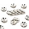Brass Rhinestone Spacer Beads, Grade A, Wavy Edge, Silver Color Plated, Rondelle, Crystal, 10x4mm, Hole: 2mm