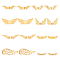 Tibetan Style Alloy Wing Beads, Golden, 32x6x2.5mm, Hole: 1mm, 160pcs/box