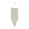 Brass Rhinestone Pendants, Cadmium Free & Lead Free, Triangle, 82x22x2mm, Hole: 2mm