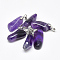 Natural Amethyst Pendants, with Alloy Pendant Bails, Platinum, Nuggets, 26~30x9~14x6~11mm, Hole: 4x4mm