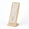 Bamboo Necklace Display Stand, L-Shaped Long Chain Display Stand, Rectangle, Microfibre, 10x25.8cm