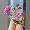 Daisy Enamel Pins, Alloy Brooch for Backpack Clothes, Magenta, 65x45mm