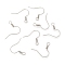 Tarnish Resistant 316 Surgical Stainless Steel Earring Hooks, with Horizontal Loop, Stainless Steel Color, 18x18mm, 21 Gauge, Pin: 0.7mm, Hole: 2mm