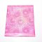 PU Heat Transfer Film, for Garment Accessories, Rectangle with Flower Pattern, Hot Pink, 305x250x0.3mm