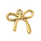 304 Stainless Steel Pendants, Bowknot Charm, Golden, 19.5x20.5x3mm, Hole: 2mm