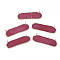 Electroplate Natural White Jade Pendants, with Iron Findings, Dyed, Oval, Golden, 13~14x40.5x3~4mm, Hole: 1.8mm